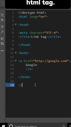 How create link in the html #html #css #link