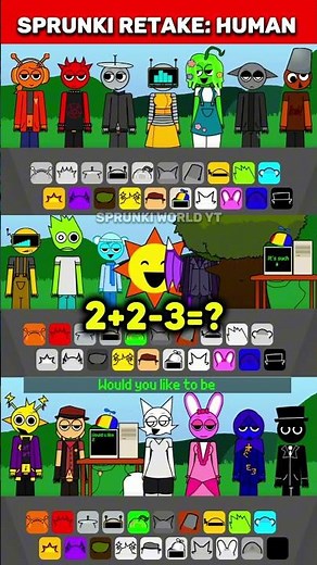 🎁WOW! Sprunki Incredibox NEW Sprunki Retake: Human Edition All Characters Normal Phase MOD Mix