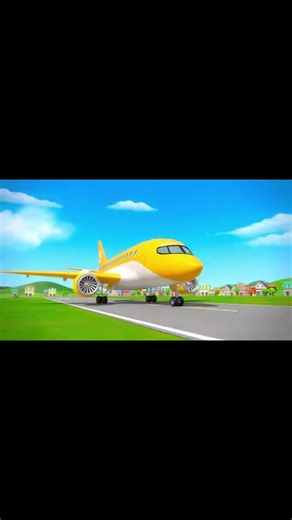 Cartoon Children on an Airplane