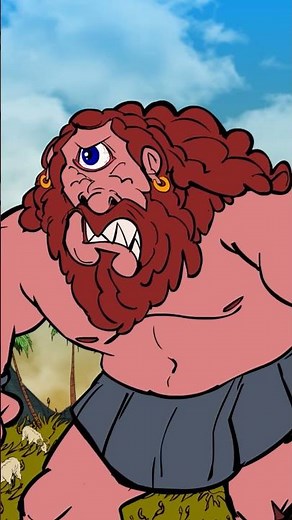 Polyphemus the terrifying Cyclops gets ready to fight Ulysses