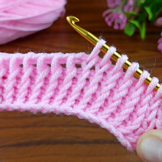 Very easy Tunisian crochet stitch pattern explanation #crochet #knitting | Sanatsal Tasarımlar