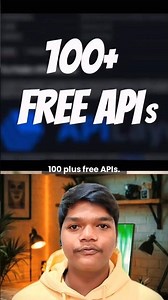 100+ Free APIs In One GitHub Repo Add Weather, Crypto, News & More To Any Project 🔥. #coding #vscode