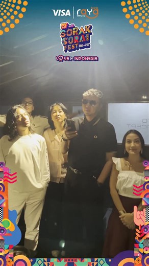 SORAK SORAI FEST'25 / SSF 🎆 on Instagram: "Hallo Sorakers!👋 Siapanih yang udah gak sabar, Tahun Baruan bareng SSF??🎉😁 Kehadiran kalian sangat ditunggu-tunggu nih sama Ndx Aka, Tipe-x, Slank, Hura-Hura Club, Monkey Boots, Souljah, Soulful, Orkes Nunung, Barasuara dan Vierratale😍😍 Sampe diingetin gitu tuh, kaya di video itu🤭 Jangan lupa untuk datang dan ramaikan SSF Part 2 ya Sorakers🎉🙌 Coba komen kalian paling gak sabar mau nonton siapa di SSF Part 2!🙌 #ssfpart2 #loveforindonesia #tmii