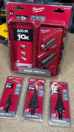 New Milwaukee M35 Cobalt AlCrN Step Drill Bit Set