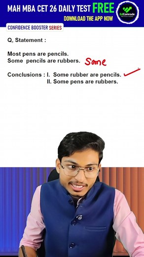 MBA CET 2026 🔥| Syllogism Question | Confidence Booster Series | #shorts