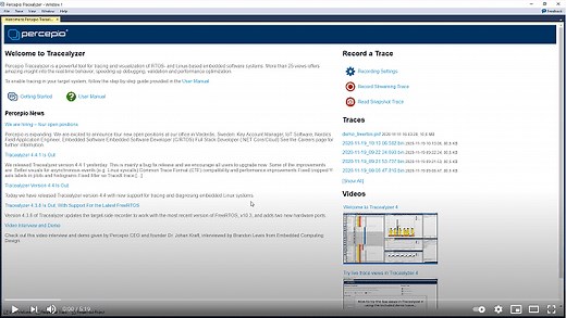 Tracealyzer Demo - Percepio