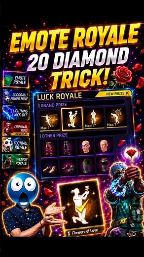New Emote Royale Free Fire Spin | Rose Emote Spin Trick Ff | Free Fire New Event | Ff New Event