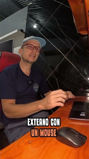Working remotely, using an external keyboard and mouse.