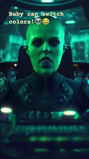 baby alien can switch colors!👽😂 #alienremix #funny #alien #aliengang #comedy #music #switchcolors