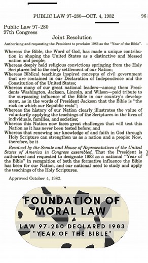 PUBLIC LAW 97-280 | JOINT RESOLUTION | SUPREME LAW OF THE LAND | FOUNDATION OF MORAL LAW | 1983 YEAR OF THE BIBLE 🕊️#publiclaw97280 #divinerights #lawoftheland #wethepeople #humanrights #spiritualtiktok #fyp #ascension #infinitepotentiality #consciousness #frequency #acceleration #lightinthedarkness #yearofthebible1983