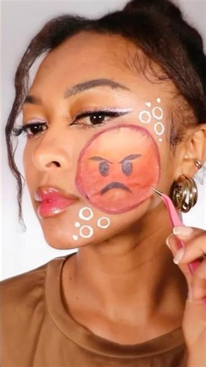 JE RÉALISE ton emoji 😡préféré !⬅️ #shortvideo #makeup #tutorial #shorts