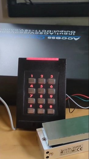 Fully set up target access control system with rex sensor