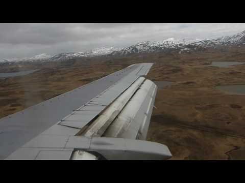 Alaska Airlines Boeing 737-400 - Approach and Landing in Adak, Alaska (ADK)