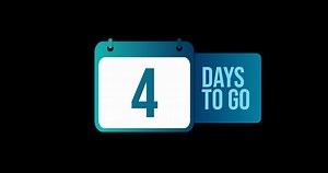 Download 4 days to go animation. alpha channel for free