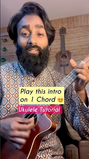 Play this amazing intro on 1 easy chord - Ukulele tutorial #ukulele #shorts