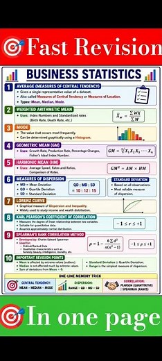 Business Statistics One Shot Revision | UGC NET Commerce 2026