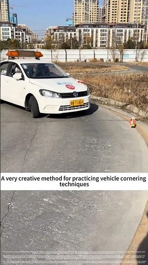 A very creative method for practicing vehicle cornering techniques #automobile #bamboo1 #excavator