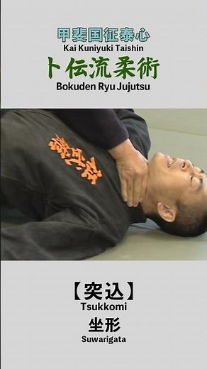 Bokuden Ryu Jujutsu【Tsukkomi】Suwarigata 卜伝流柔術【突込】坐形 #shorts