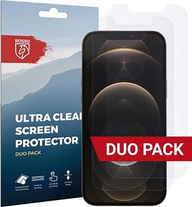 Rosso Screen Protector Ultra Clear Duo Pack Geschikt voor Apple iPhone 12 Pro Max |... | bol