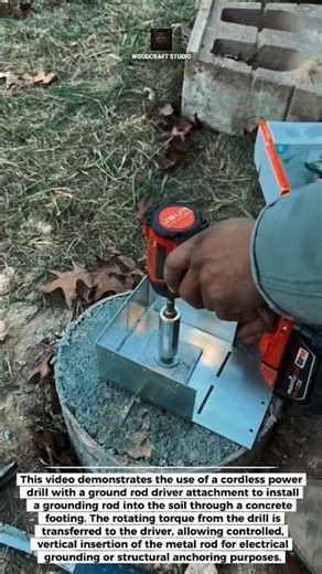 Fast Ground Rod Installation with Drill Attachment #Construction #Tools #Grounding