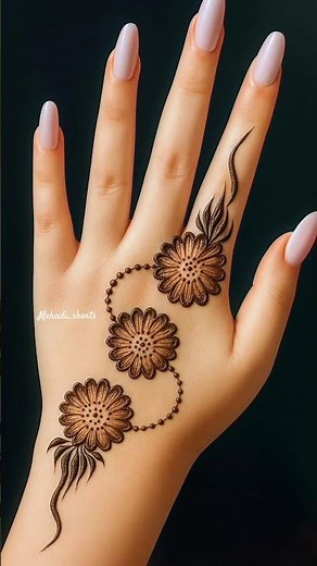 simple mehndi for beginners | short mehndi design | Simple and Beautiful Mehndi Design #Mehndidesign