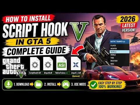 🔥 How to Install Script Hook V in GTA 5 Complete Guide (2026) | GTA 5 Mods Tutorial