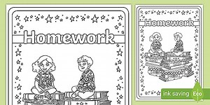 Homework Mindfulness Colouring Book Cover
