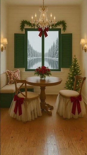 Christmas Lakefront Farmhouse Tour | Cozy Holiday Home Decor & Snowy Forest Views