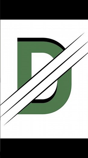 D Letter Logo Design Tutorial | Minimal Logo in Illustrator shorts #letterlogodesign #shortsviral