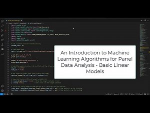 Developing Machine Learning Algorithm for Panel Data in Python - VS Code