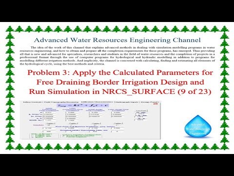 Problem 3 Apply Parameters for Border Irrigation Design and Run Simulation in NRCS SURFACE 9 of 23