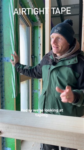 The Restoration Couple on Instagram: "Tape Time! Here’s a look at all the different tapes we are using internally. The cost of these adds up and we definitely didn’t expect that, thankfully we finished the last of it today so walls are done! 👍 #airtighttape #selfbuild #barnconversion"