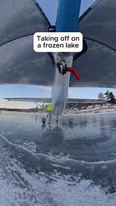 Ice runway takeoff in a Cessna 150! 🧊 #aviation #airplane #pilot | Fly Me to the Fun™