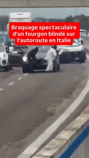 Dormir Au Courant on Instagram: "🚨🇮🇹 Plusieurs hommes armés ont tenté de braquer un fourgon de transports de fonds ce lundi dans les Pouilles. Les braqueurs, déguisés en policiers, ont d’abord incendié un camion au milieu de la route pour bloquer la circulation, avant d’encercler et de tirer sur le fourgon blindé. Des échanges de tirs ont eu lieu avec la police, sans faire de blessés. Les malfaiteurs n’auraient pas réussi à dérober le contenu du fourgon blindé. Ils ont ensuite pris la fuite «