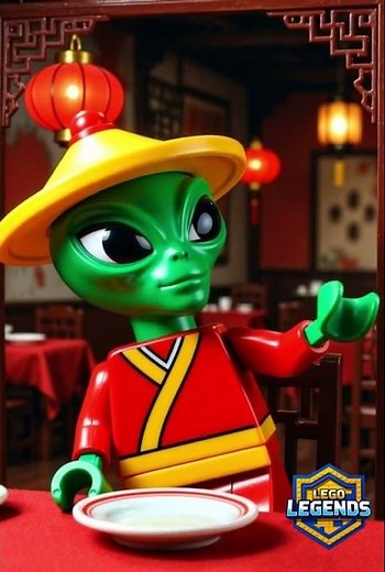 Lego Alien: Chinese Restaurant #lego #animation #cartoon