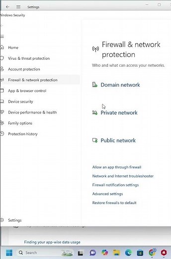 How to Turn off Domain firewall in windows 11