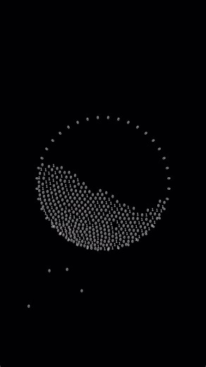 Sai Ram Ved on Instagram: "Genuary 2026 Day 07 - Boolean algebra. Get inspired by Boolean algebra, in any way. Prompt by @paolo_curtoni Inspired by @yonsankm vortex field, implemented in p5.js Type - Departure Mono by @minor.axis #genuary #genuary2026 #genuary7 #creativecoding #p5js"