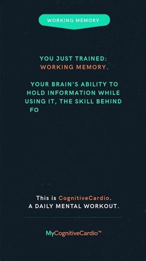 Working Memory: Flash Recall