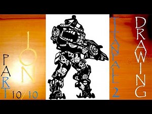 How to Draw a Robot Titan ION Step by Step Easy from Titanfall 2 | PART 10/10