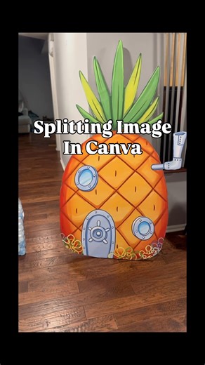 How to split a big image in Canva. Perfect for banners, props, & posters when you need to print large on a budget #CanvaHack #DIYEventDecor #BannerDesign #CanvaTips #PartyPlanningDIY #PosterPrinting #BudgetDecorIdeas | Chay Jackson
