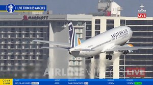 This Boeing 737-400, originally delivered to Olympic Airways in 1991, now flies with Eastern Air Express as of February 2024. Seen making a visit to LAX during Tuesday’s Airline Videos Live broadcast! #airlinevideoslive #airlinevideos #laxairport #airports #aviation #aviationgeek #aviationdaily | AIRLINE VIDEOS