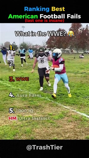 Ranking Best American Football Fails 😱💀 #nfl #funny #shorts