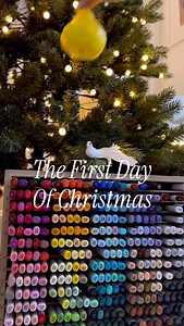 A partridge in a pear tree 🎄 #fashionillustration #asmr #copic #illustrationartists | Holly Nichols Illustration