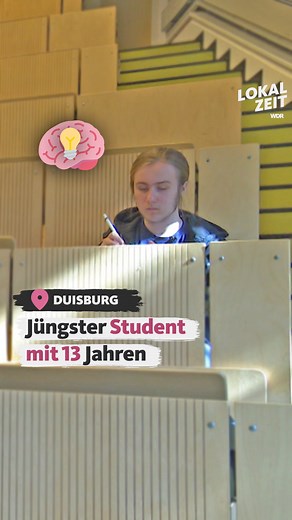 1.9M views · 7.4K reactions | Erst 13 Jahre und schon Student! Das ist Jonathan Bork aus Duisburg. ‍ | WDR Lokalzeit | Facebook