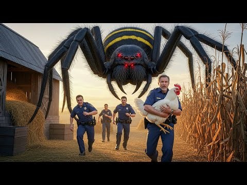 Giant Spider Attacks the Farm - Epic Chicken Rescue Will Melt Your Heart