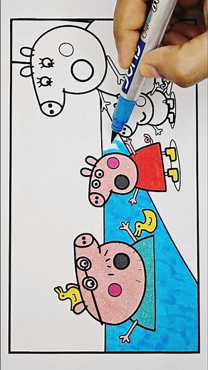 Peppa Pig Drawing and Coloring Pages, 365 #peppapigcoloring #peppapigdrawing #peppapig #drawing