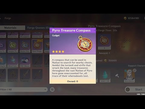 Crafting Pyro Treasure Compass | Genshin Impact Natlan