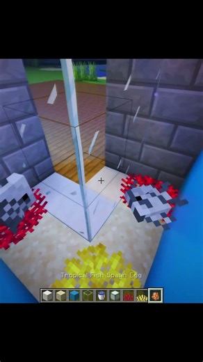 Minecraft Aquarium Shower 🤯 #minecraft #shorts #gaming