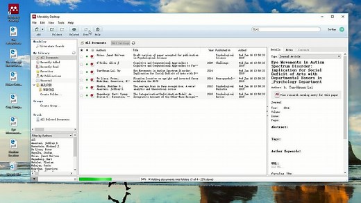 Mendeley：添加 PDF，自动识别，建文件夹，云存储