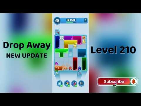 Drop Away Level 210 Walkthrough - NEW UPDATE | Step-by-Step Guide 🧠 | SolutionGuruji